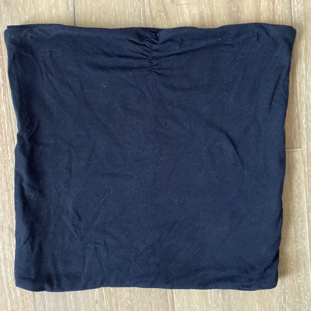 Topshop black strapless crop tube top